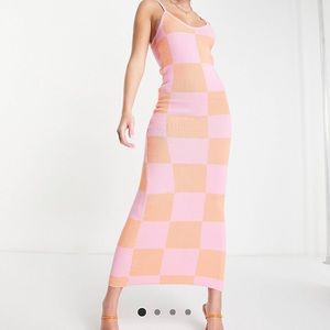 NWOT Peppermayo knitted maxi dress in coral